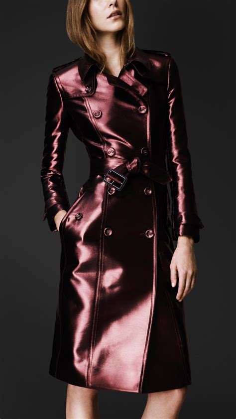 burberry prorsum metallic trench coat|Burberry tiered hem trench coat.